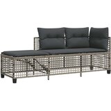  3-dijelni set kutne vrtnih sofa s jastucima sivi od poliratana | shoptok.hr