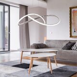 Toolight Stropna viseća svjetiljka prsten moderna LED + daljinski upravljač APP396-CP bijela | shoptok.hr