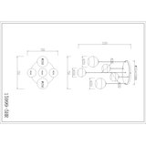 Globo 15999-5HR - Visilica na sajli RAGUSA 5xE27/60W/230V | Eponuda.com