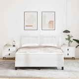  Krevet s opruga kutije Bijelo 140 x 200 cm Umjetna koža | shoptok.hr