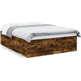 Maison Chic Posteljni okvir - Dvoposteljna postelja - Zakonska postelja dimljeni hrast 150x200 cm inženirski les-J14328, (21760384) Cene