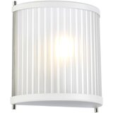 Elstead Lighting Elstead Stenska svetilka Corona Flush z 1 lučjo, beli polirani nikelj, matirano steklo, (22099155) | Shoptok.si
