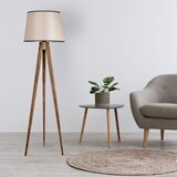 Opviq Tripod Yanık Lambader Pramit Açık Hasır Abajurlu Brown Floor Lamp | ePonuda.com