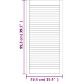  Vrata z letvicami 4 kosi trdna borovina bela 99,3x49,4 cm, (20823727) | Shoptok.si