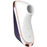 Satisfyer Traveler - potovalni klitoralni irigator za polnjenje (črno-bel) | Shoptok.si