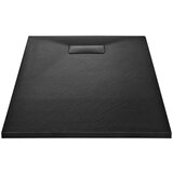 vidaXL Kada za tuš SMC crna 120 x 70 cm | shoptok.hr