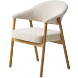 Unique Furniture Krem blagovaonske stolice u setu s naslonima za ruke 2 kom od punog hrasta Elk – | shoptok.hr