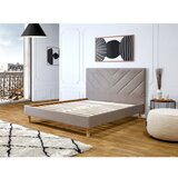 Bobochic Paris Bež oblazinjena zakonska postelja z letvenim dnom 140x190 cm Romane – | Shoptok.si