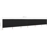  Vjetrobran sa 6 panela od tkanine 800 x 120 cm crni | Eponuda.com