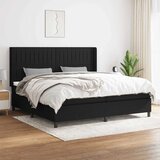  Krevet s oprugama i madracem crni 200x200 cm od tkanine | shoptok.hr