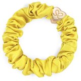 By Eloise London Silk Scrunchie Gold Heart Mellow Yellow gumice za kosu | shoptok.hr