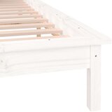  Posteljni okvir bel 200x200 cm trden les, (20778145) | Shoptok.si