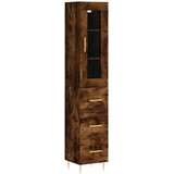  Visoka komoda dimljeni hrast 34,5x34x180cm konstruiranog drva | shoptok.hr
