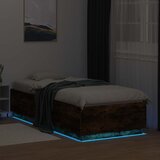  Krevetna konstrukcija s LED svjetlom Dimljeni hrast 80 x 200 cm | Eponuda.com
