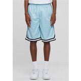 Urban Classics Men's Stripes Mesh Shorts - Ocean Blue/Black/White Cene