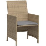 3-dijelni bistro set s jastucima miješane bež boje poliratan | Eponuda.com