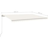 vidaXL Avtomatsko zložljiva tenda s stebrički 5x3 m krem | Shoptok.si