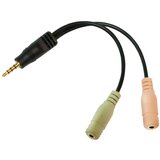 Logilink Klinke Audio Adapter [1x audio utikač 3.5 mm - 2x audio utičnice 3.5 mm] Crna cijene