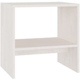 vidaXL Nočna omarica bela 40x30,5x40 cm trdna borovina | Shoptok.si