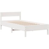 Krevet s regalom za knjige bez madraca bijeli 90x200cm borovina | Eponuda.com
