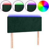  LED uzglavlje tamnozeleno 90x5x78/88 cm baršunasto | shoptok.hr