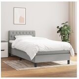  Kreveta s oprugama i madrac svjetlosivi 90x200cm tkanina | shoptok.hr