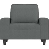  Fotelj s stolčkom za noge temno siv 60 cm blago | Shoptok.si