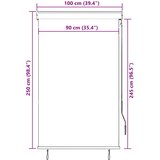  Vanjska roleta 100 x 250 cm krem | shoptok.hr