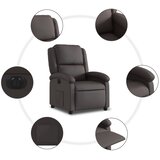  Električni naslonjač od prave kože tamnosmeđi | Eponuda.com