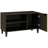 TV ormar Crna i zlatna 80 x 33 x 46 cm Konstruirano drvo | Eponuda.com