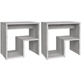  Noćni ormarići 2 kom sivi hrast 40x30x40 cm konstruirano drvo | shoptok.hr
