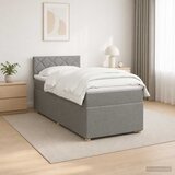  s box springom, madracem i LED-om Svjetlosiva Tkanina | shoptok.hr