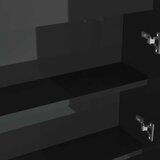  Kupaonski ormarić s ogledalom 80 x 15 x 60 cm MDF sjajni crni | shoptok.hr