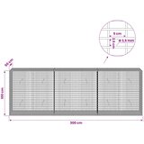  Gabion s žicom debljine 3,5 mm i mrežom 5x2,5 cm 300x50x100 cm | shoptok.hr