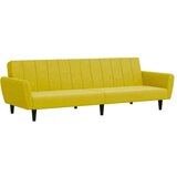  Dvosjed na razvlačenje s tabureom žuti baršunasti | shoptok.hr