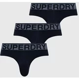 Superdry Moške spodnjice 3-pack moški, mornarsko modra barva