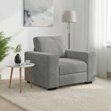 SOFA fotelja svijetlosiva 100x77x82 cm baršun - Svjetlosiva 1 100 cm Cijene