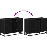 vidaXL Komplet pohištva za kopalnico 3 pcs Črni hrast 80 x 33 x 60 cm | Shoptok.si