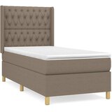  Krevet s oprugama i madracem smeđesivi 90x200 cm od tkanine | shoptok.hr