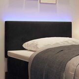  LED glava kreveta s LED trakama Crna 100 cm Baršun | shoptok.hr