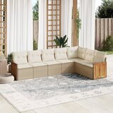 vidaXL 7-dijelni set vrtnih sofa od poliratana s jastucima bež | shoptok.hr