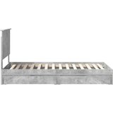  Krevet s od storage Betonski sivi 90 x 190 cm Konstruirano drvo | shoptok.hr