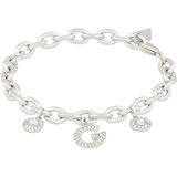 Guess Zapestnica srebrna / transparentna | Shoptok.si