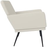  Klupa krem 108 x 79 x 79 cm baršunasta | Eponuda.com