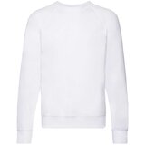 Fruit Of The Loom Biała bluza męska Lightweight Raglan Sweat Cene