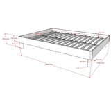 Vipack Bela zakonska postelja iz masivne bukve brez vzglavja z letvenim dnom 140x200 cm Forrest – | Shoptok.si
