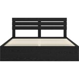  Okvir za krevet Crna 200 x 200 cm Čvrsto borovo drvo | shoptok.hr