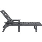  Ležaljka Svijetlo siva 195,5 x 53 x 98,5 cm HDPE | shoptok.hr