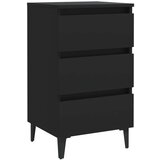 vidaXL noćni ormarić s metalnim nogama crni 40 x 35 x 69 cm | shoptok.hr