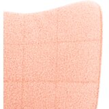 vidaXL Udoben stol Roza Curly Wool-like Fabric | Shoptok.si